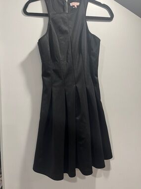 Nameless Black Sleeveless Pleated Fit-and-Flare Dress